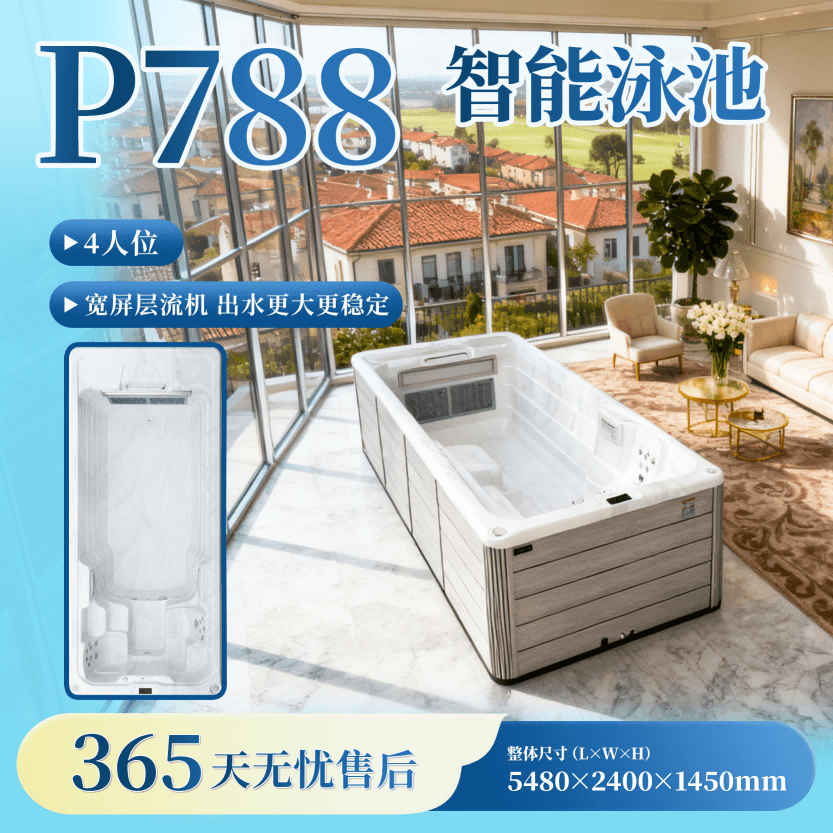 无边际泳池P788 15档变速游泳机