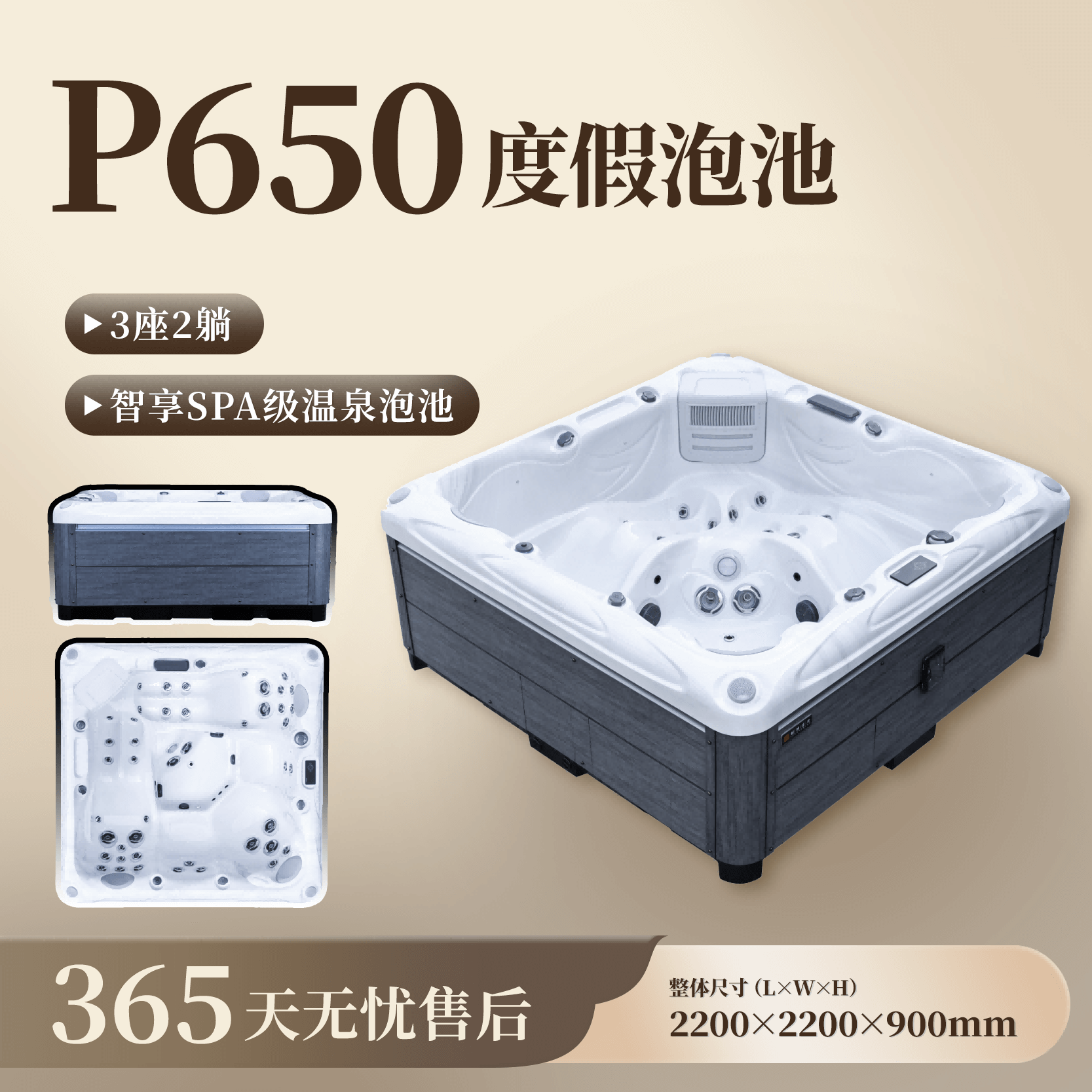 度假泡池P650 尊享5人座